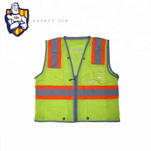 High quality standard yellow green Reflective Safety Vest,high visibility PMS colour fabric can be customizedZippe fasten